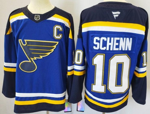 St Louis Blues #10 Brayden Schenn Blue Authentic Jersey