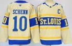 St Louis Blues #10 Brayden Schenn Cream 2025 Winter Classic Authentic Jersey