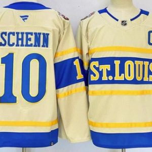St Louis Blues #10 Brayden Schenn Cream 2025 Winter Classic Authentic Jersey