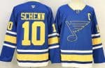 St Louis Blues #10 Brayden Schenn Light Blue Authentic Jersey