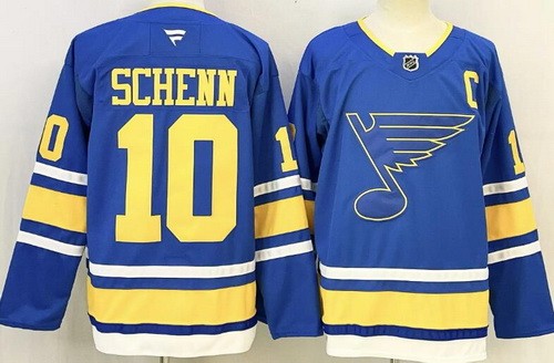 St Louis Blues #10 Brayden Schenn Light Blue Authentic Jersey
