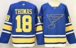 St Louis Blues #18 Robert Thomas Light Blue Authentic Jersey