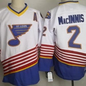St Louis Blues #2 Al Macinnis White Retro Jersey