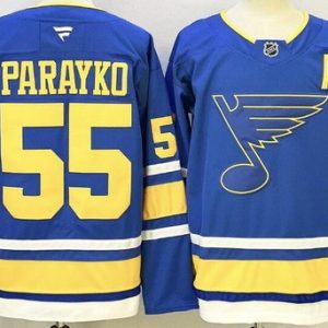 St Louis Blues #55 Colton Parayko Light Blue Authentic Jersey