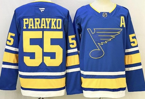 St Louis Blues #55 Colton Parayko Light Blue Authentic Jersey