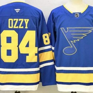 St Louis Blues #84 Ozzy Osbourne Light Blue Authentic Jersey