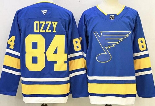 St Louis Blues #84 Ozzy Osbourne Light Blue Authentic Jersey