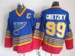 St Louis Blues #99 Wayne Gretzky Blue Retro Jersey