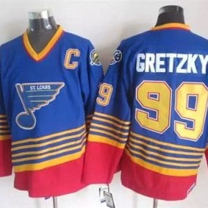 St Louis Blues #99 Wayne Gretzky Blue Retro Jersey