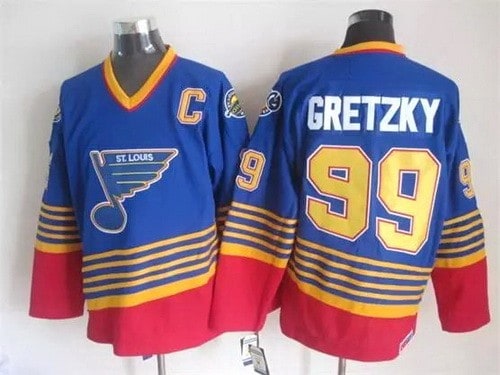 St Louis Blues #99 Wayne Gretzky Blue Retro Jersey