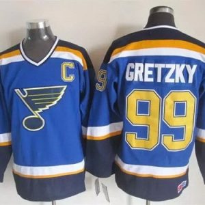 St Louis Blues #99 Wayne Gretzky Blue Throwback Jersey