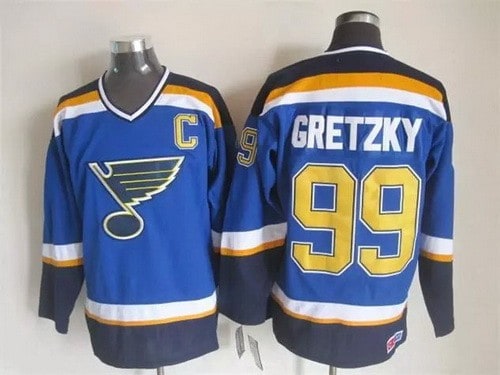 St Louis Blues #99 Wayne Gretzky Blue Throwback Jersey