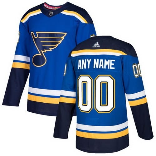 St Louis Blues Customized Blue Authentic Jersey