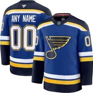 St Louis Blues Customized Blue Fanatics Authentic Jersey