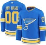 St Louis Blues Customized Light Blue Fanatics Authentic Jersey