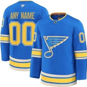 St Louis Blues Customized Light Blue Fanatics Authentic Jersey