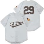 St Louis Browns #29 Satchel Paige Gray 1953 Throwback Jersey