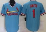 St Louis Cardinals #1 Ozzie Smith Blue 2020 Cooperstown Collection Jersey