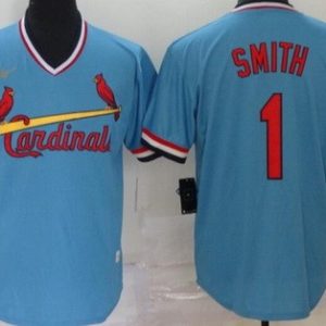 St Louis Cardinals #1 Ozzie Smith Blue 2020 Cooperstown Collection Jersey