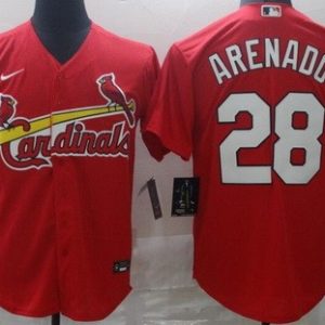 St Louis Cardinals #28 Nolan Arenado Red Cool Base Jersey