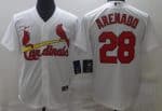 St Louis Cardinals #28 Nolan Arenado White Cool Base Jersey