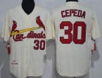 St Louis Cardinals #30 Orlando Cepeda Gream 1967 Throwback Jersey