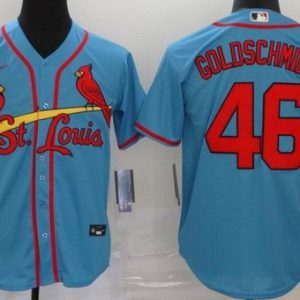 St Louis Cardinals #46 Paul Goldschmidt Blue 2020 Cool Base Jersey