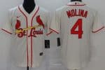 St Louis Cardinals #4 Yadier Molina Cream 2020 Cool Base Jersey