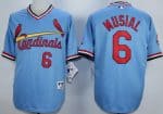 St Louis Cardinals #6 Stan Musial Blue 1985 Turn Back The Clock Jersey