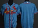 St Louis Cardinals Blank Blue Cool Base Jersey