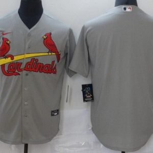 St Louis Cardinals Blank Gray Cool Base Jersey