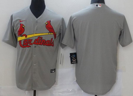 St Louis Cardinals Blank Gray Cool Base Jersey