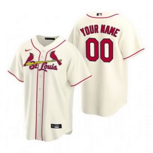 St Louis Cardinals Customized Cream Alternate 2020 Cool Base Jersey