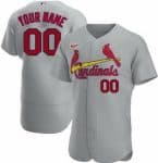 St Louis Cardinals Customized Gray Authentic Jersey