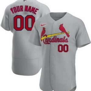 St Louis Cardinals Customized Gray Authentic Jersey