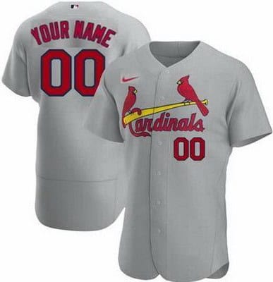 St Louis Cardinals Customized Gray Authentic Jersey