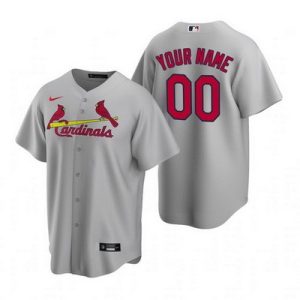 St Louis Cardinals Customized Gray Road 2020 Cool Base Jersey