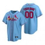 St Louis Cardinals Customized Light Blue Alternate 2020 Cool Base Jersey