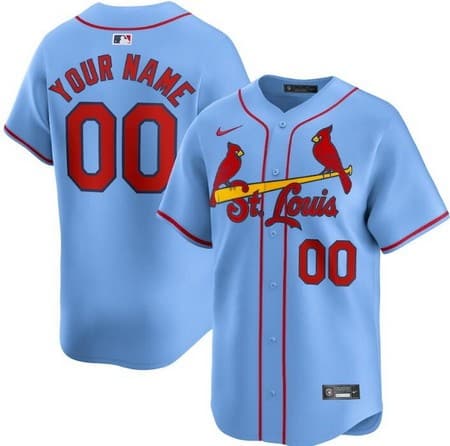St Louis Cardinals Customized Light Blue Limited Jersey
