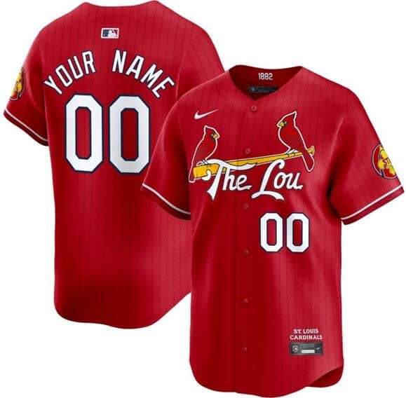 St Louis Cardinals Customized Red 2024 City Connect Limited Jersey