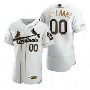 St Louis Cardinals Customized White Gold 2020 FlexBase Jersey