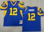 St Louis Rams #12 James Harris Blue Throwback Jersey