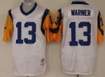 St Louis Rams #13 Kurt Warner White Throwback Jersey