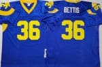 St Louis Rams #36 Jerome Bettis Blue Throwback Jersey