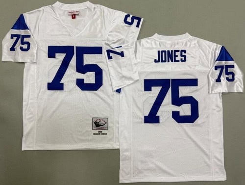 St Louis Rams #75 Deacon Jones White 1969 Throwback Jersey