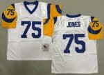 St Louis Rams #75 Deacon Jones White Throwback Jersey