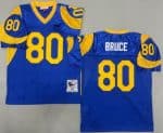 St Louis Rams #80 Isaac Bruce Blue 1999 Throwback Jersey