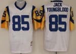 St Louis Rams #85 Jack Youngblood White Throwback Jersey