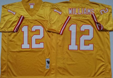 Tampa Bay Buccaneers #12 Doug Williams Yellow Throwback Jersey