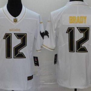 Tampa Bay Buccaneers #12 Tom Brady Limited White Golden Vapor Untouchable Jersey
